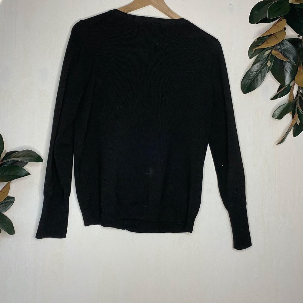 Philosophy Black Knit Button Cardigan Large - Picture 2 of 3